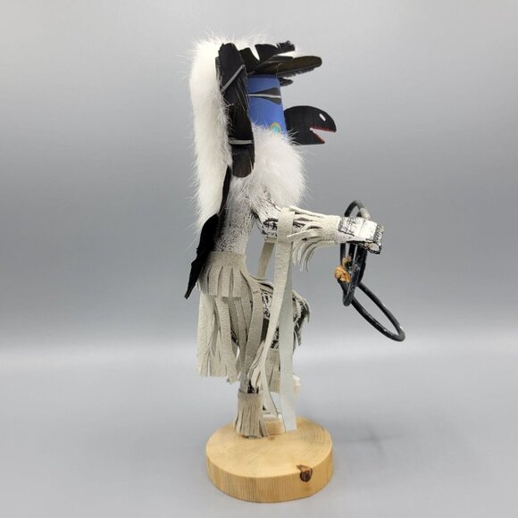 Kachina Doll 9" Hoop Dancer Navajo Hopi Feathers Native American Art Signed - Picture 3 of 14